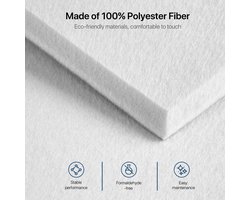 Candala Zelfklevende akoestische panelen, 12-delige geluidsabsorberende wand met hoge dichtheid voor wanddecoratie en akoestische behandeling, akoestisch schuim met afgeschuinde rand (30x30x0,9 cm)