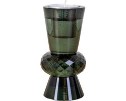 Candle Holder - Candle holder in green glass
