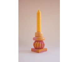 Candle Holder Orange & Pink| Handmade Jesmonite | Candle Stick Holder | Kaarsenhouder | Kaarshouder | Kaarsenplateau | Designed Candle Holder | Home Decor | Handmade | Gift for | Unique Gift| Decoratie |Rituals | Deal | Sale | Handmade