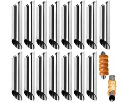 Cannoli vorm - Set van 15 - Cannoli buisjes - RVS - Dessert uit Italië