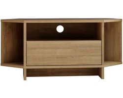 Cano - Hoek-tv-meubel met 1 houten deur L95,7cm