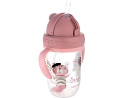 Canpol Baby | Bonjour Paris| Rietjesbeker met Handvaten | met Flip-top verzwaard rietje | 270ml 270 ml