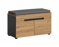 Canu bank inclusief zitkussen Artisan NB Basaltgrijs NB - 37x80x45cm