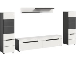 Canu wandkast C14 systeem wit, donkergrijs.