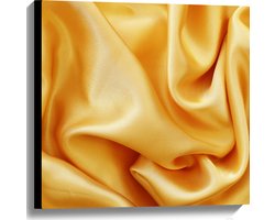 Canvas - Foto van Chique Satijnen Materiaal - 60x60 cm Foto op Canvas Schilderij (Wanddecoratie op Canvas)