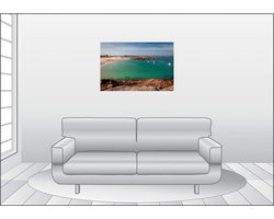 Canvas Muurschildering - Textielkunst Afbeelding - Woonkamer Decoratie - Klaar Spieraam - 90x60cm - Wit