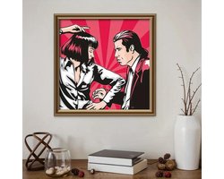 Canvas poster - Filmposter - Iconische jaren 90 dansscène - Pop art film poster - Cultfilm decoratie - Muurposter - Binnenposter - Kado - Zonder lijst - Trendy wanddecoratie - 30x30 cm