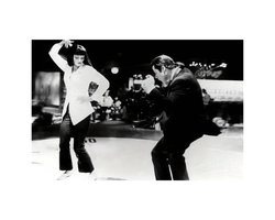 Canvas poster - Filmposter - Mia Wallace - Vincent vega - Pulp Fiction - Dans poster - muurposter - binnenposter - muur poster - Kado - Zonder lijst - Posters - Vintage posters - filmposters - film posters - Trendy