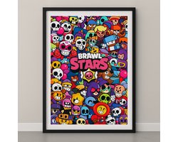Canvas poster - Gaming life - Stars - Brawlstars - muurposter - jongenskamer - muur poster - Kado - Zonder lijst - gaming Posters - Vintage posters - Trendy