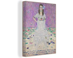 Canvas schilderij 120x160 cm - Wanddecoratie Portret van Mada Primavesi - Schilderij van Gustav Klimt - Muurdecoratie woonkamer - Slaapkamer decoratie - Kamer accessoires - Schilderijen