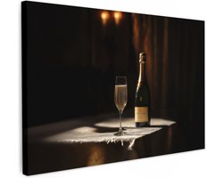 Canvas schilderij 120x80 cm - Exclusieve wanddecoratie Prosecco - Bubbels - Sfeervol - Drank - Muurdecoratie accessoires - Keuken decoratie muur - Schilderijen op canvas