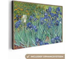 Canvas schilderij 120x80 cm - Wanddecoratie Irissen - Vincent van Gogh - Muurdecoratie woonkamer - Slaapkamer decoratie - Kamer accessoires - Schilderijen op canvas
