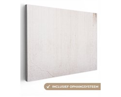 Canvas schilderij 120x90 cm - Wanddecoratie Beton - Muur - Wit - Muurdecoratie woonkamer - Slaapkamer decoratie - Kamer accessoires - Schilderijen op canvas