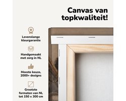 Canvas schilderij 120x90 cm - Wanddecoratie Soo voer gesongen soo na gepepen - Jan Steen - Muurdecoratie woonkamer - Slaapkamer decoratie - Kamer accessoires - Schilderijen op canvas