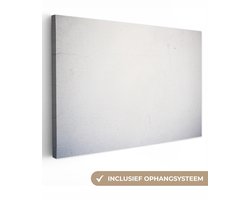 Canvas schilderij 140x90 cm - Wanddecoratie Beton - Wit - Modern - Muurdecoratie woonkamer - Slaapkamer decoratie - Kamer accessoires - Schilderijen op canvas