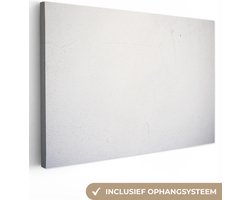 Canvas schilderij 180x120 cm - Wanddecoratie Beton - Wit - Muurdecoratie woonkamer - Slaapkamer decoratie - Kamer accessoires - Schilderijen