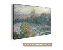 Canvas schilderij 180x120 cm - Wanddecoratie De Tuilerieën - Schilderij van Claude Monet - Muurdecoratie woonkamer - Slaapkamer decoratie - Kamer accessoires - Schilderijen op canvas