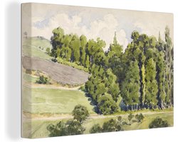 Canvas schilderij 180x120 cm - Wanddecoratie Sketchbook - schilderij van Gustave Caillebotte - Muurdecoratie woonkamer - Slaapkamer decoratie - Kamer accessoires - Schilderijen