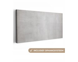 Canvas schilderij 200x100 cm - Wanddecoratie Beton - Grijs - Cement - Industrieel - Structuur - Muurdecoratie woonkamer - Slaapkamer decoratie - Kamer accessoires - Schilderijen op canvas