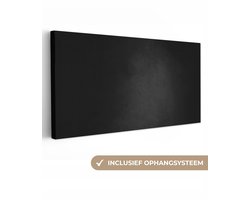 Canvas schilderij 200x100 cm - Wanddecoratie Beton - Zwart - Grijs - Structuur - Industrieel - Muurdecoratie woonkamer - Slaapkamer decoratie - Kamer accessoires - Schilderijen op canvas