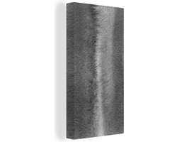 Canvas schilderij 20x40 cm - Wanddecoratie Zilver - Beton - Abstract - Muurdecoratie woonkamer - Slaapkamer decoratie - Kamer accessoires - Schilderijen op canvas