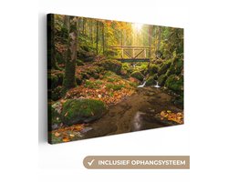 Canvas schilderij 30x20 cm - Wanddecoratie Het Zwarte Woud in Duitsland tijdens de herfst - Muurdecoratie woonkamer - Slaapkamer decoratie - Kamer accessoires - Schilderijen op canvas