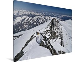 Canvas schilderij 30x20 cm - Wanddecoratie Noordwestelijke bergkam van de Großglockner Oostenrijk - Muurdecoratie woonkamer - Slaapkamer decoratie - Kamer accessoires - Schilderijen op canvas