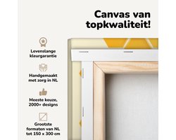 Canvas schilderij 80x60 cm - Wanddecoratie Een illustratie van de binnenkant van een bijenkorf - Muurdecoratie woonkamer - Slaapkamer decoratie - Kamer accessoires - Schilderijen op canvas