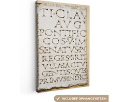 Canvas schilderij 90x140 cm - Wanddecoratie Quotes - Latijnse tekst - Spreuken - Muurdecoratie woonkamer - Slaapkamer decoratie - Kamer accessoires - Schilderijen