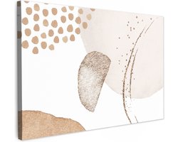 Canvas schilderij 90x60 cm - Wanddecoratie badkamer Watercolor - Pastel - Beige - Abstract - Modern - Muurdecoratie WC - Decoratieve accessoires - Toilet muur decoratie - Schilderijen op canvas