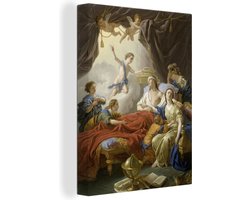 Canvas Schilderij Allegorie van de dood van de Dauphin - schilderij van Louis Jean François Lagrenée - 60x80 cm - Wanddecoratie