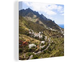 Canvas Schilderij Anagagebergte op Tenerife - 50x50 cm - Wanddecoratie