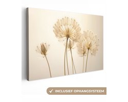 Canvas schilderij - Bloemen 150x100 - Kamer decoratie accessoires - Paardenbloem schilderijen woonkamer - Botanische wanddecoratie slaapkamer - Muurdecoratie keuken - Wanddoek interieur binnen - Woondecoratie huis - Woonaccessoires