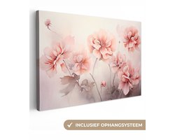 Canvas schilderij bloemen 180x120 cm - Home decoratie woonkamer - Keuken muur schilderijen - Wanddecoratie accessoires binnen - Kamer interieur decoraties - Wanddoek - Muurdecoratie industrieel - Living room decoration - Huisdecoratie