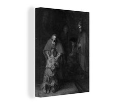 Canvas Schilderij De verloren zoon - Rembrandt van Rijn - 60x80 cm - Wanddecoratie