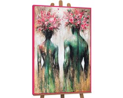 Canvas schilderij handgeschilderd blossoming souls abstract – YS-Art Gallery – Luxe wanddecoratie voor woonkamer – Modern schilderij voor slaapkamer en hal