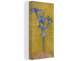 Canvas Schilderij Irissen - Piet Mondriaan - Oude meesters - 20x40 cm - Wanddecoratie