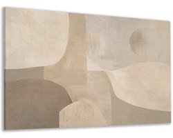 Canvas schilderij - Kantoor - Woonkamer - Abstract - Muurdecoratie slaapkamer - Japandi - Hal - 70x50 cm