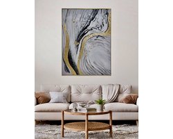 Canvas schilderij met frame modern 80 cm x 120 cm -  schilderij - canvas - muurdecoratie - wall - deco - kunst - wanddecoratie - kader - wandschilderij - decoratief - interieur - huis - home - cadeau - geschenk - gift - verjaardag - nieuwjaar - kerst