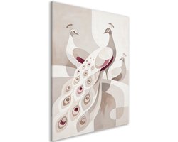 Canvas schilderij - Moderne in huis - Pauw - Dieren - Slaapkamer accessoires - Decoratie woonkamer - 100x150 cm