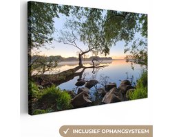 Canvas schilderij natuur 120x80 - Kamer decoratie accessoires - Landschap schilderijen woonkamer - Wanddecoratie slaapkamer - Muurdecoratie keuken - Wall decoration wanddoek interieur - Woondecoratie huis - Woonaccessoires