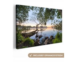 Canvas schilderij natuur 30x20 - Kamer decoratie accessoires - Landschap schilderijen woonkamer - Wanddecoratie slaapkamer - Muurdecoratie keuken - Wall decoration wanddoek interieur - Woondecoratie huis - Woonaccessoires