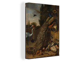 Canvas Schilderij Pauw - Otto Marseus van Schrieck - 30x40 cm - Wanddecoratie