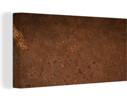 Canvas Schilderij Roest - Bruin - Messing - 80x40 cm - Wanddecoratie