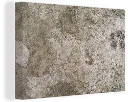 Canvas Schilderij Roest - Stenen - Leisteen - Beton - 120x80 cm - Wanddecoratie