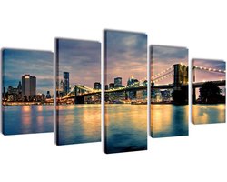 Canvas Schilderij Set - Wanddecoratie Doeken - Woonkamer Decoreren - 5 Delig - 200 x 100 cm - Multicolor