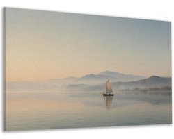 Canvas schilderij - Slaapkamer - Bergen - Woonkamer natuur - Accessoires hal - Muur decoratie kamer - Kantoor - Minimalisme - Landschappen - 45x30 cm