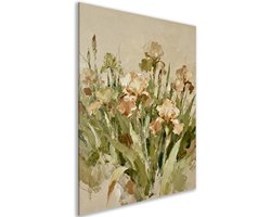 Canvas schilderij - Slaapkamer - Botanicals - Bloemen - Landelijk - Muur decoratie hal - Kamer accessoires - Impressionisme - Romantisch - 40x60 cm