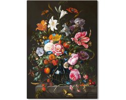 Canvas Schilderij Vaas met bloemen - Jan Davidsz de Heem - 50x70 cm