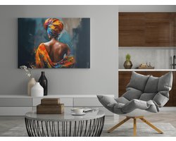 Canvas Schilderij - Vrouw - Kunst - Schilderij - Op Canvas - Woonkamer - 150x100x2 cm